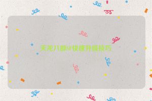 天龙八部SF快速升级技巧